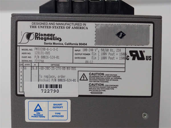 PM3328B-6-1-3-E 80026-524-01 PIONEER MAGNETICS